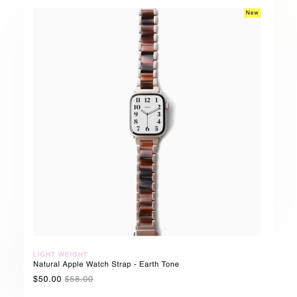 Natural Apple Watch Strap - Earth Tone